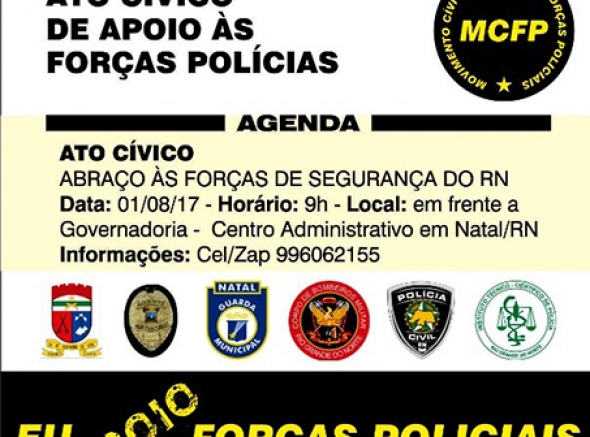 Ato Cívico Abraço às Forças de Segurança acontece nesta terça, 01